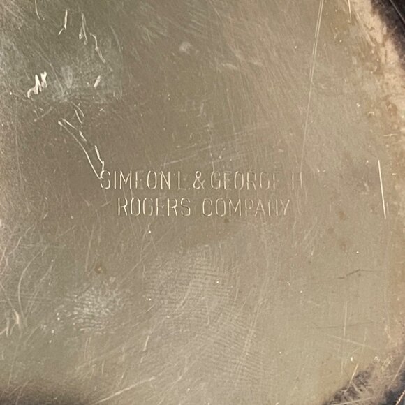 Silver Tray Pierced Dish Vintage Silver Plate by Rogers Co Trinket Candle 5.5" - Picture 2 of 4